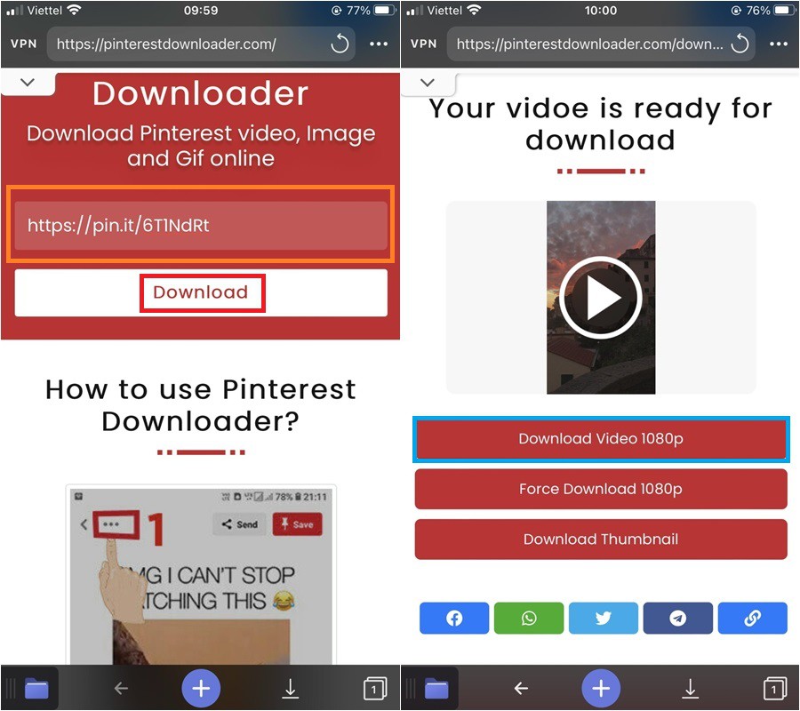 Cách tải video trên ứng dụng Pinterest về iPhone cực đơn giản (3)