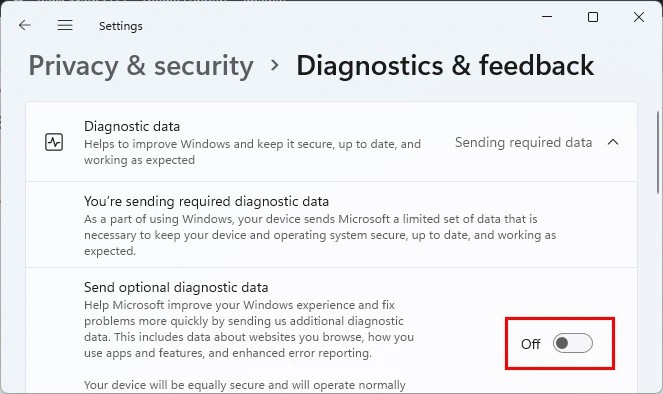 Cách ngăn Windows 11 theo dõi bạn (4)
