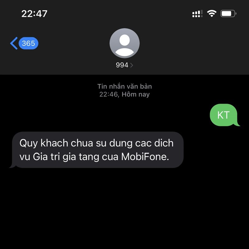 kiểm tra những dịch vụ đang sử dụng mobifone