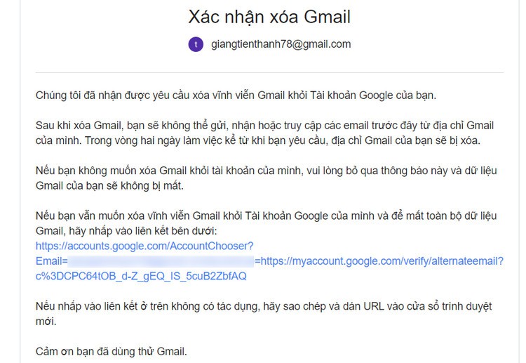 Mẹo xóa tài khoản Gmail vĩnh viễn (5)
