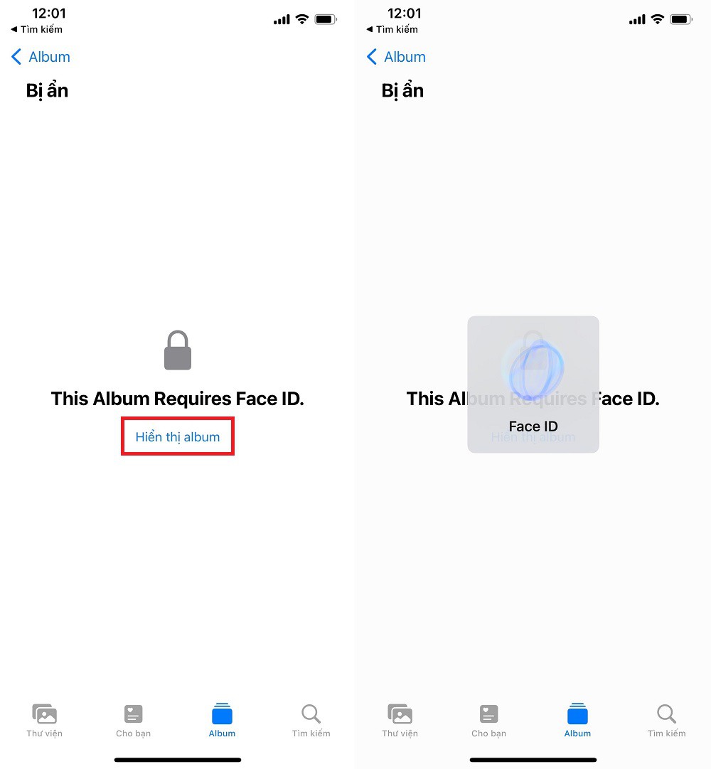 Cách khóa Album ẩn bằng Face ID trên iPhone chạy iOS 16 3