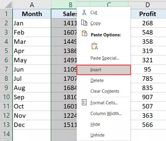 Hướng dẫn chèn thêm cột mới trong Excel (5)