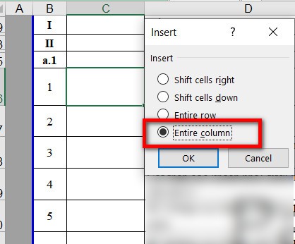 Hướng dẫn chèn thêm cột mới trong Excel (1)