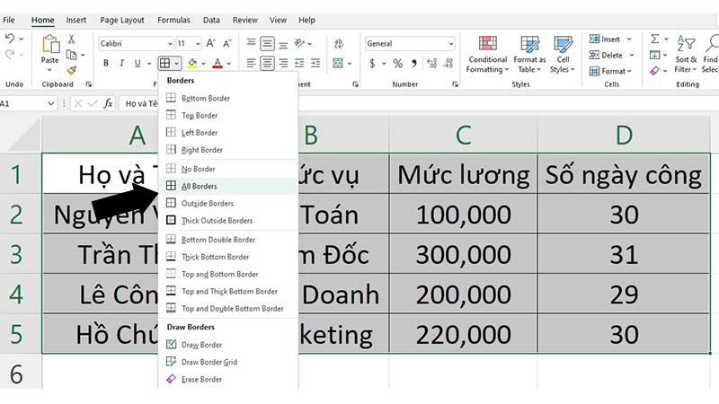3 cách tạo bảng trong Excel đơn giản và nhanh chóng nhất