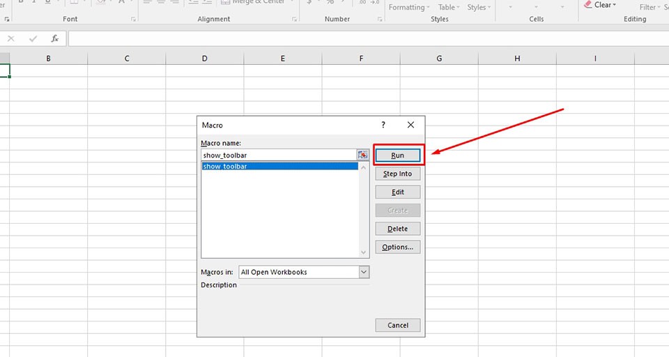 Hiện thanh công cụ trong Excel - Ảnh 12