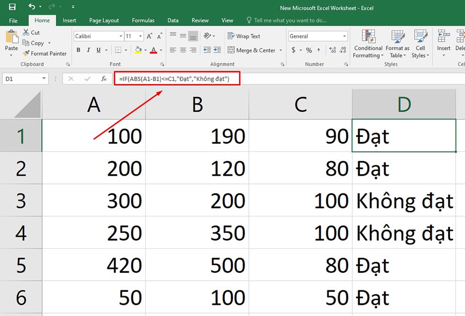 Sử dụng hàm ABS trong Excel - Ảnh 03