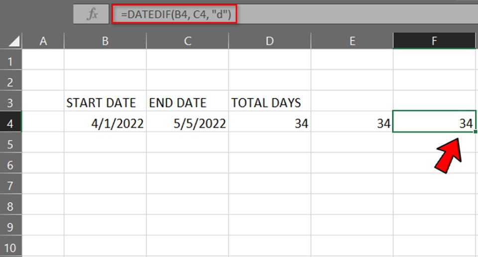 Cách tính ngày trong Excel - Ảnh 05