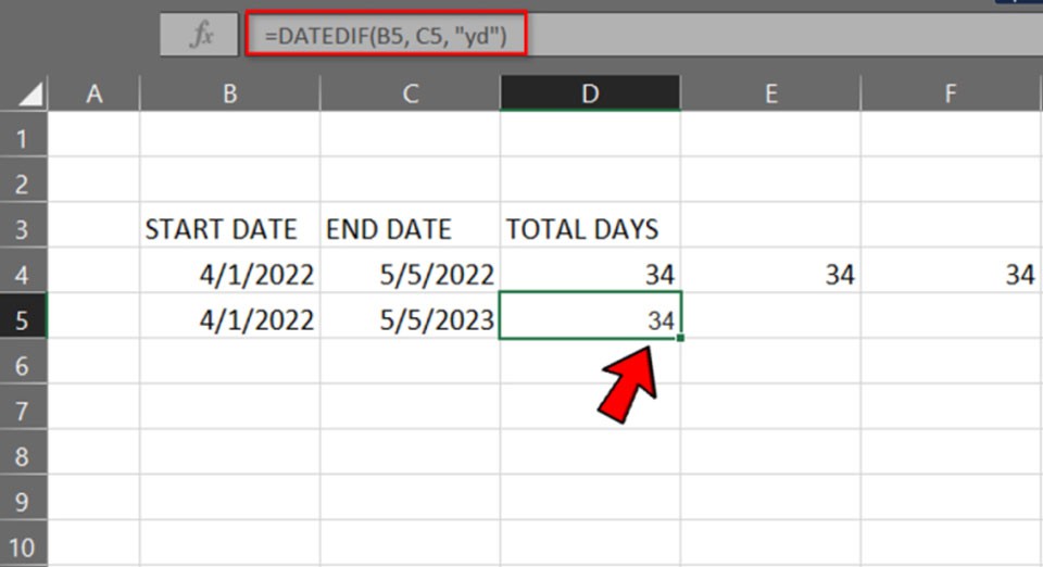 Cách tính ngày trong Excel - Ảnh 06