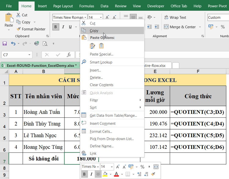 Cách sử dụng hàm chia trong Excel cực đơn giản có ví dụ dễ hiểu (2)