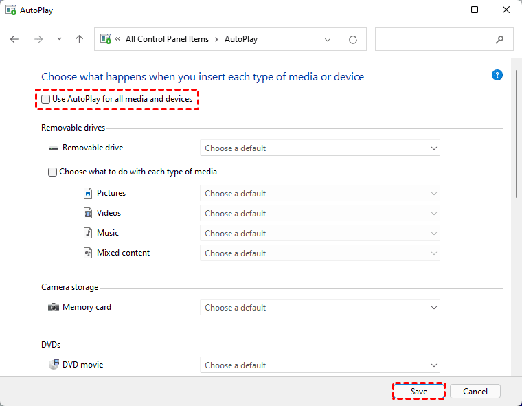 Mẹo sửa lỗi AutoPlay không hoạt động trên Windows 11 (6)