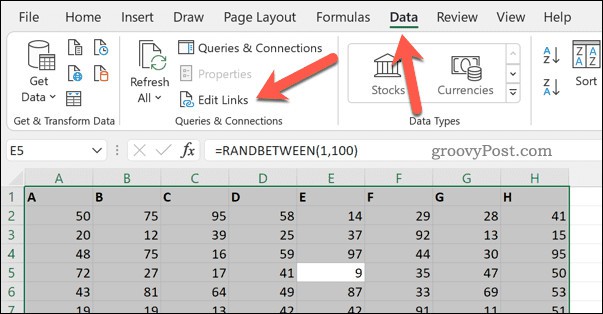 Hướng dẫn xóa các liên kết trong Excel (3)