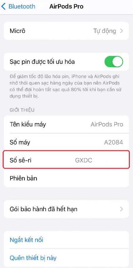 3 cách check IMEI AirPods chính xác để kiểm tra bảo hành tai nghe Apple 8