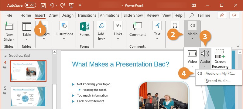 Mẹo chèn âm thanh vào PowerPoint ai cũng nên biết (1)