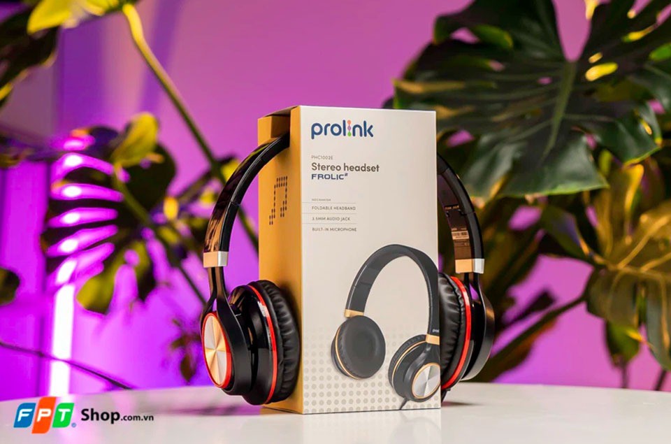 Tai nghe chụp tai giá rẻ dưới 500k Prolink PHC1002E có mic