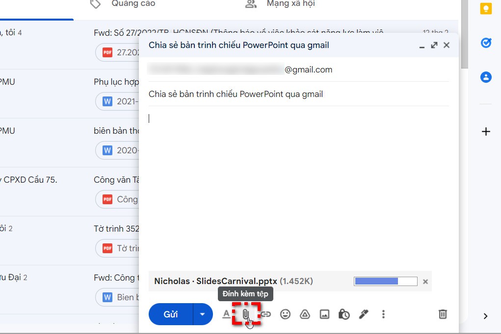 Mẹo hay gửi bản trình chiếu PowerPoint qua Gmail (2)
