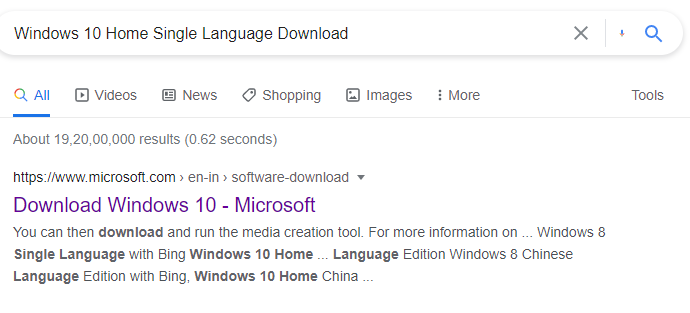 Windows 10 Home Single Language là gì
