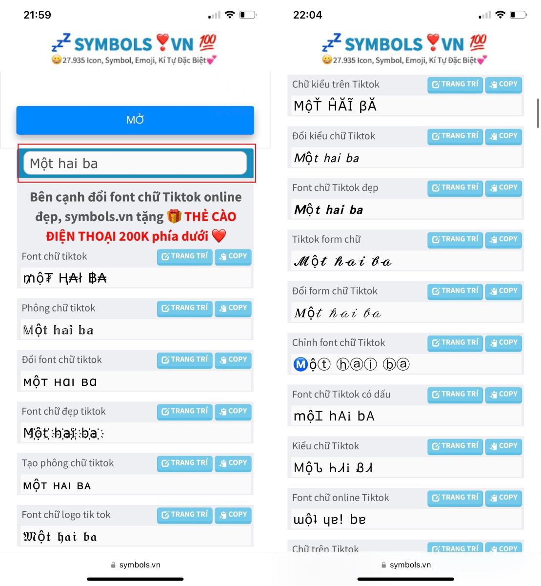TikTok là ứng dụng phổ biến trên thế giới và đang ngày càng được ưa chuộng hơn tại Việt Nam. Với công cụ đổi font chữ TikTok, bạn có thể dễ dàng thể hiện cá tính của mình và tạo ra nhiều video thu hút hơn. Hãy tìm kiếm trên ứng dụng store của bạn để tìm ra những font chữ thú vị nhất cho nội dung TikTok của mình.