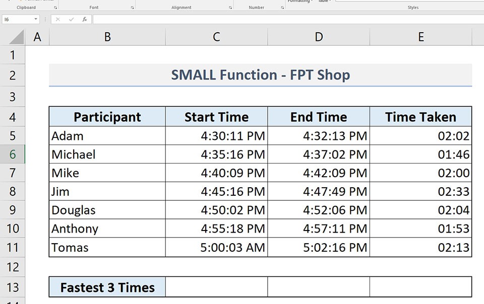 Hàm SMALL trong Excel - Ảnh 07