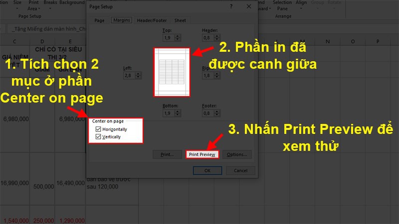 Cách in ngang giấy A4 file Excel (Ảnh 9)