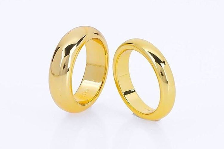 Mua Nhẫn cưới trơn 1 chỉ mạ vàng 24k (Thái Lan) - size 7 tại Bé Heo | Tiki