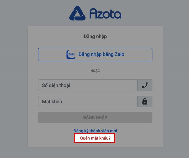 Cách lấy lại mật khẩu Azota - Ảnh 3