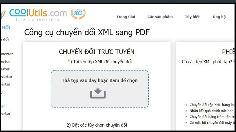 Cách chuyển file XML sang PDF online (Bước 2)