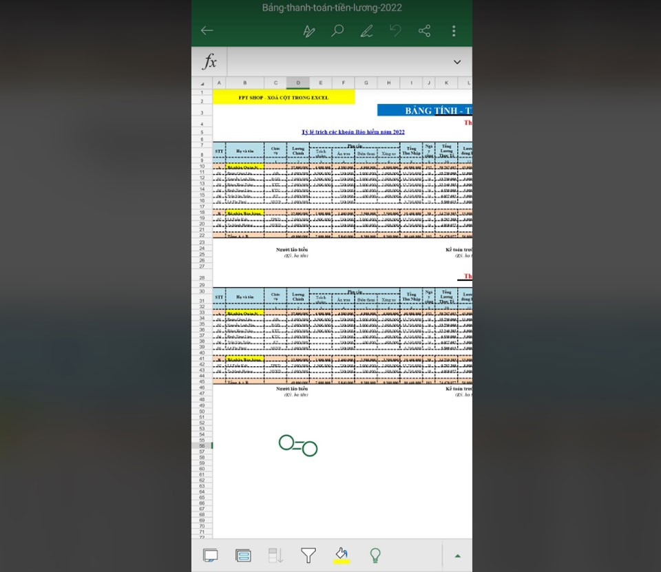 Cách xóa cột trong Excel (17)