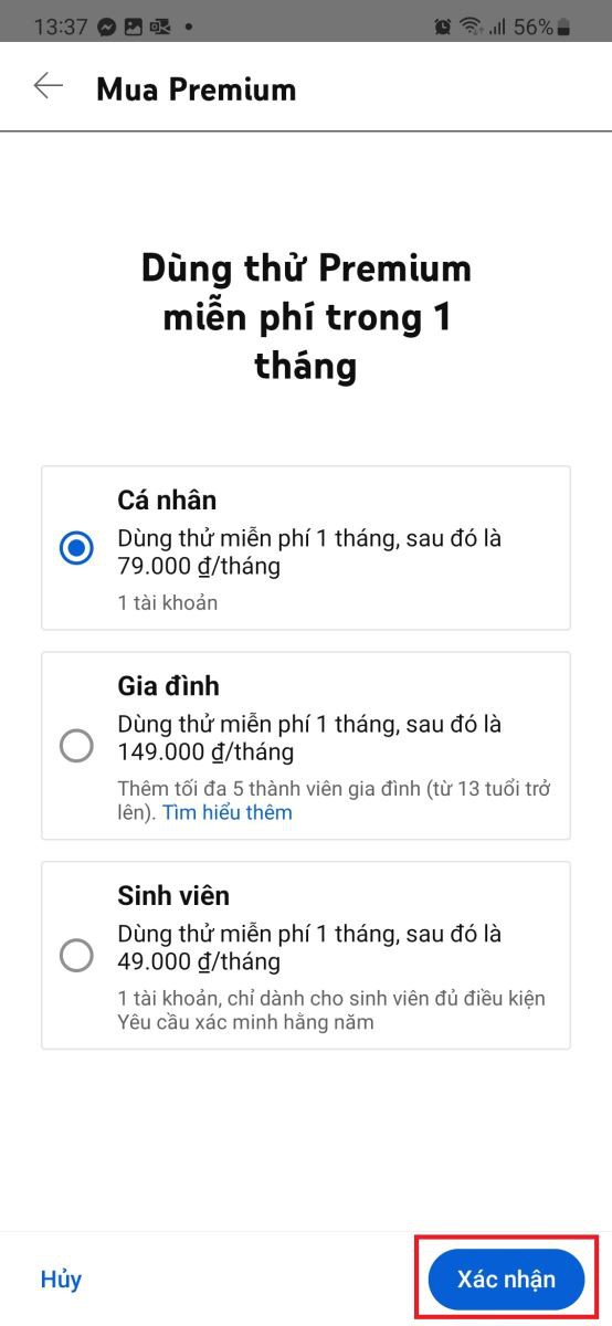 Hướng dẫn đăng ký YouTube Premium tại Việt Nam 30