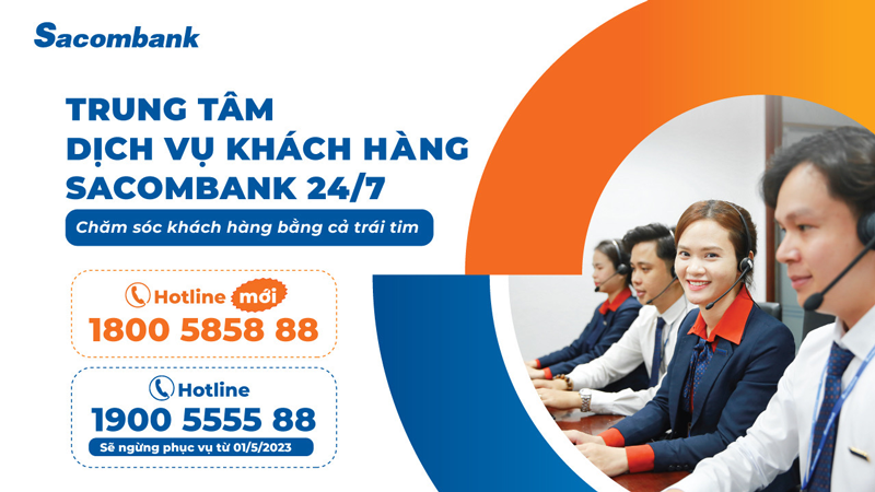 Số hotline hỗ trợ khách hàng Sacombank