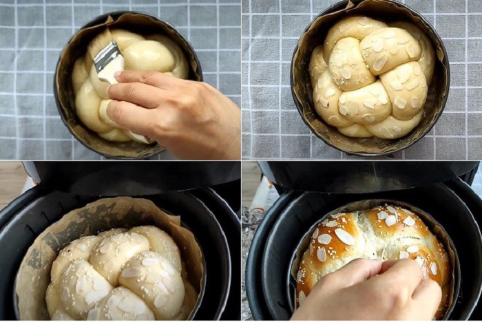 Cách làm bánh mì hoa cúc bằng nồi chiên không dầu (Ảnh 4)