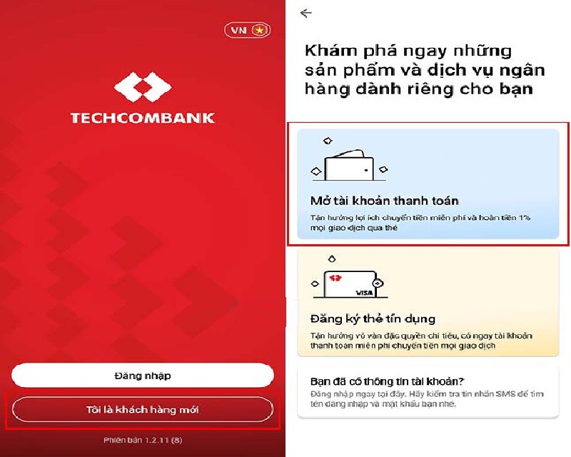 Mở tài khoản Techcombank online (Ảnh 1)