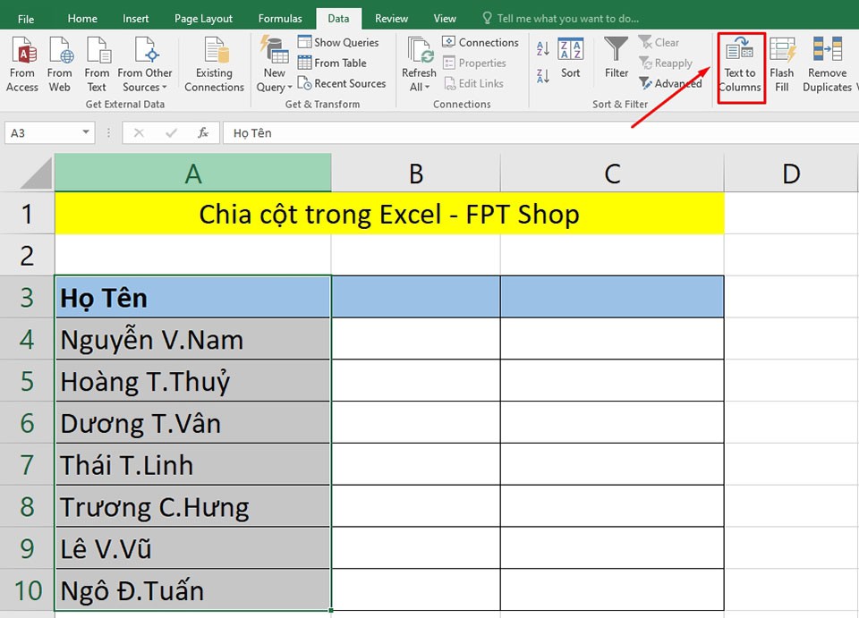 Chia cột trong Excel - Ảnh 03