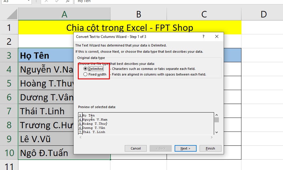 Chia cột trong Excel - Ảnh 04