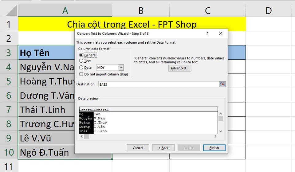 Chia cột trong Excel - Ảnh 06