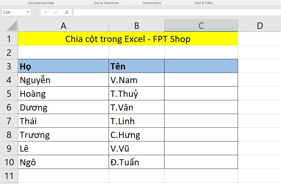 Chia cột trong Excel - Ảnh 07