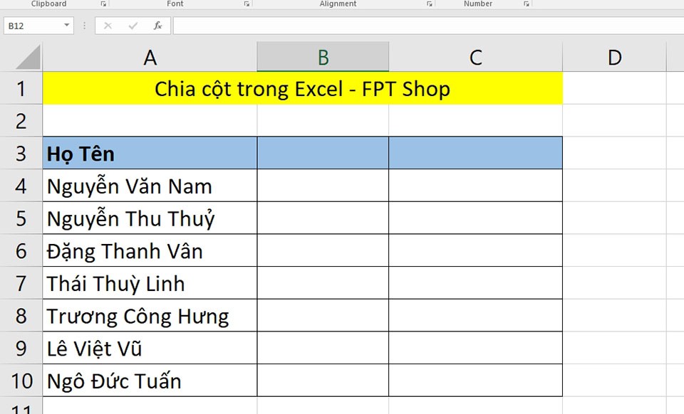 Chia cột trong Excel - Ảnh 07