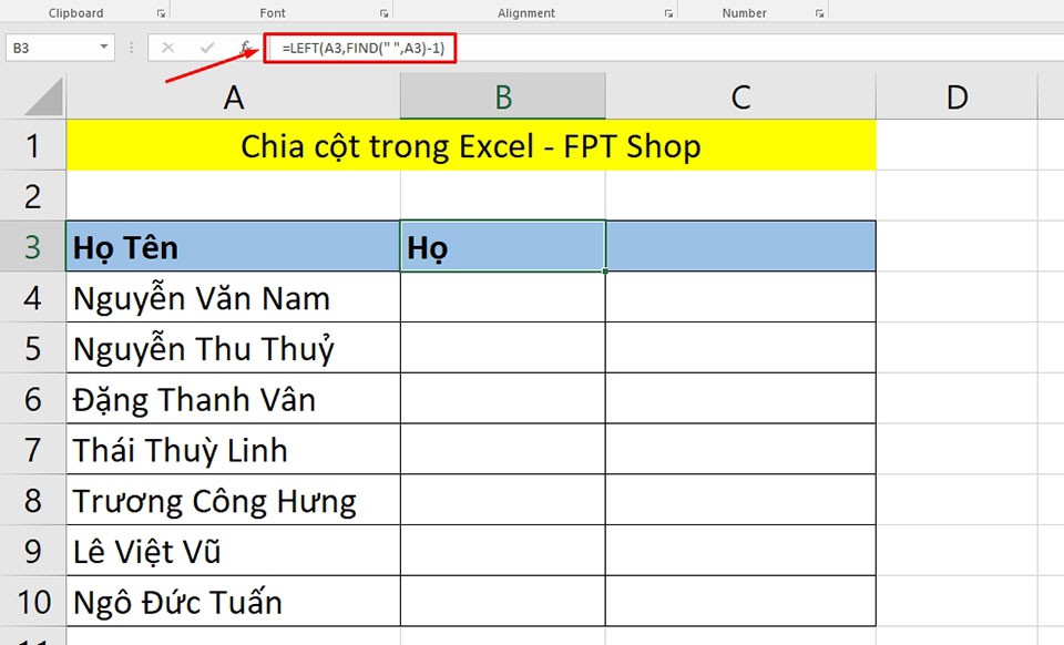 Chia cột trong Excel - Ảnh 08
