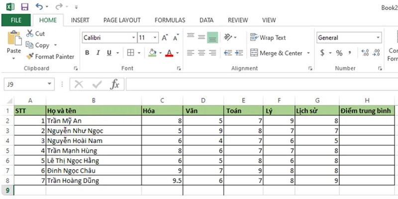 3 cách tính điểm trung bình trong Excel (Ảnh 2)