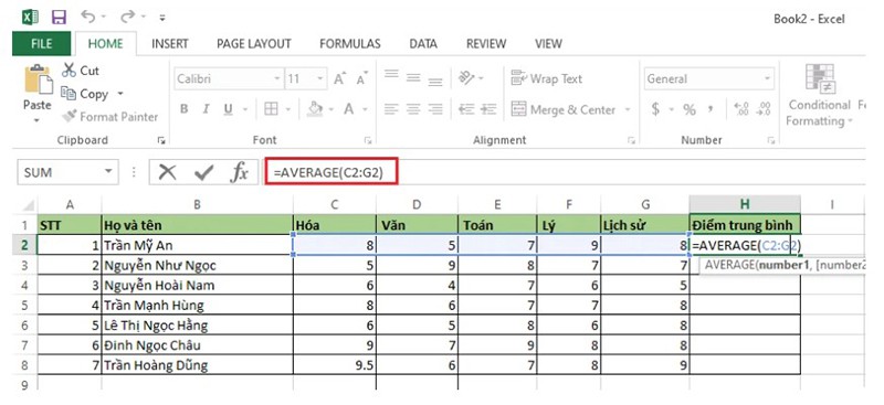 3 cách tính điểm trung bình trong Excel (Ảnh 3)