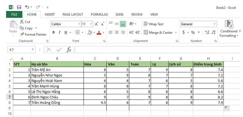 3 cách tính điểm trung bình trong Excel (Ảnh 4)