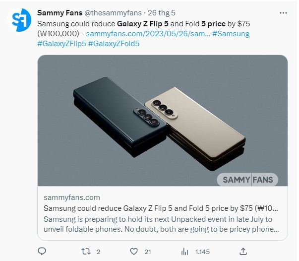 Samsung Galaxy Z Flip 5 giá bao nhiêu (Ảnh 3)