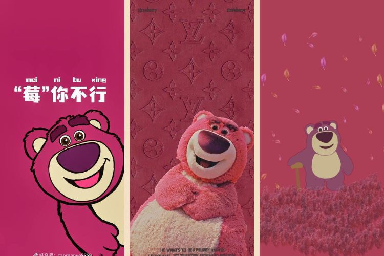 Bộ 10-50 Sticker Gấu dâu Lotso Huggin Bear miếng dán trang trí hoạt hình dễ  thương- Happy Hug - MixASale