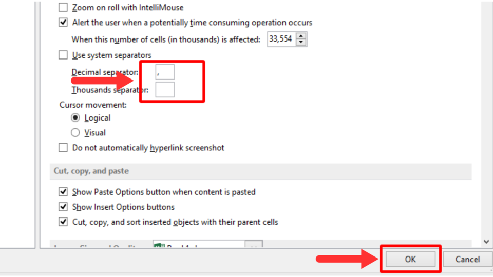 Cách thay đổi dấu chấm thành dấu phẩy trong Excel (ảnh 6)