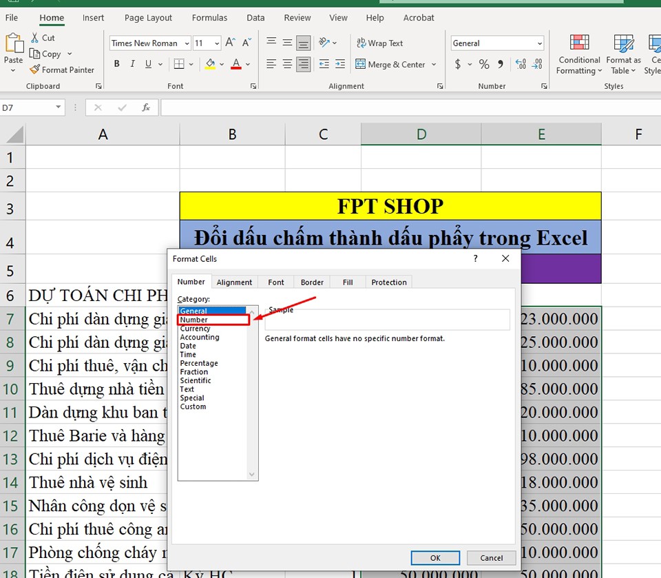 Đổi dấu chấm thành phẩy trong Excel - Ảnh 05