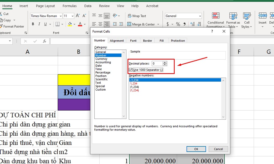 Đổi dấu chấm thành phẩy trong Excel - Ảnh 06
