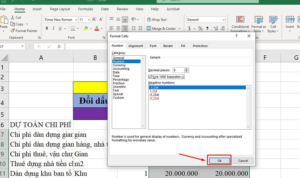 Đổi dấu chấm thành phẩy trong Excel - Ảnh 07