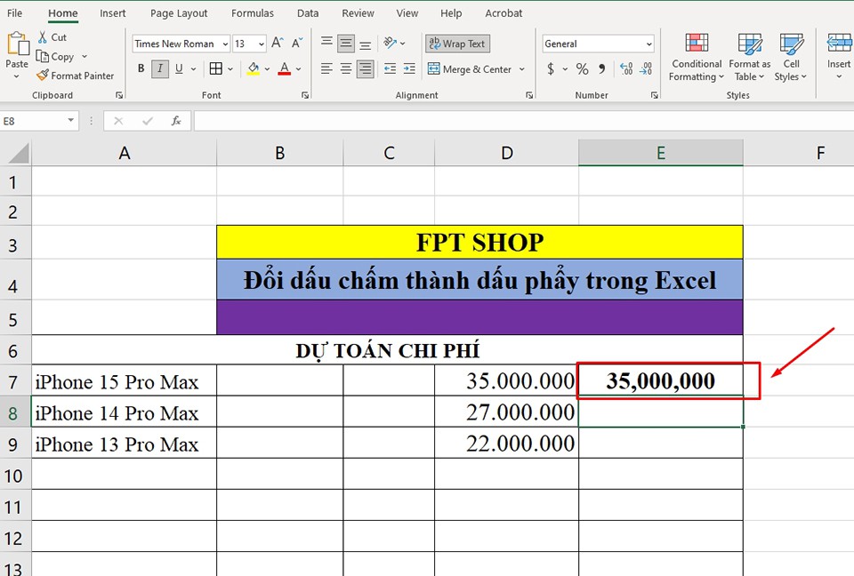 Đổi dấu chấm thành phẩy trong Excel - Ảnh 10