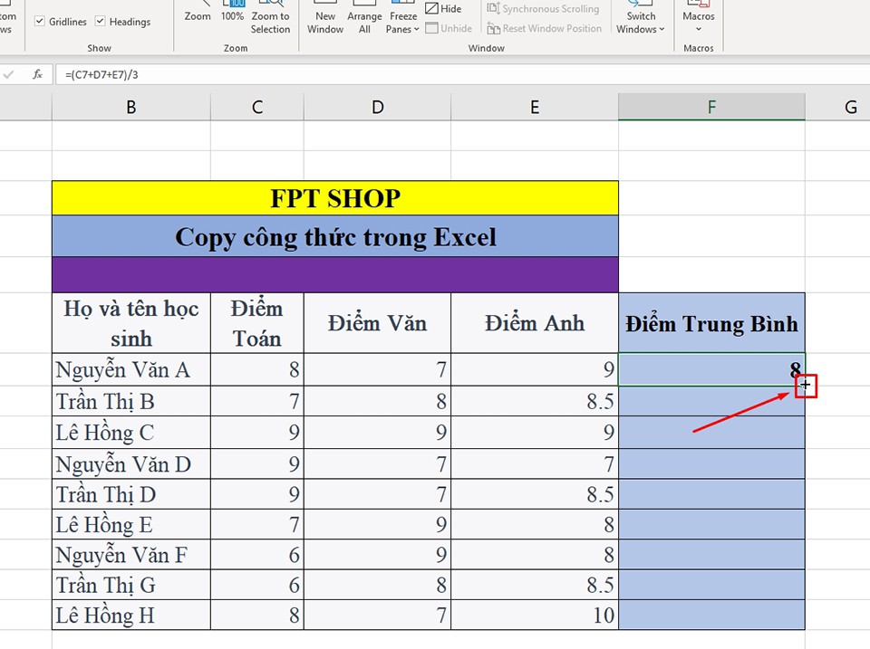 Copy công thức trong Excel - Ảnh 05