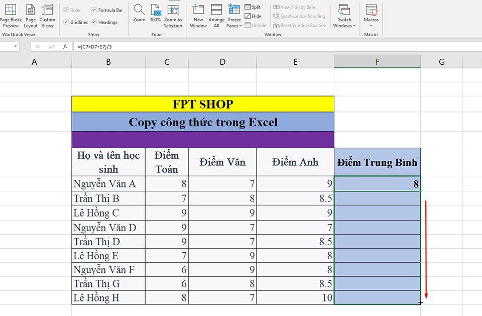 Copy công thức trong Excel - Ảnh 06