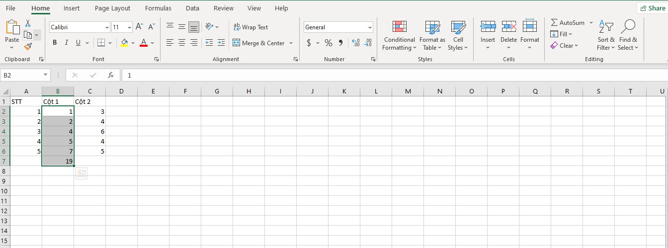 Các công thức tính tổng trong Excel đơn giản 03